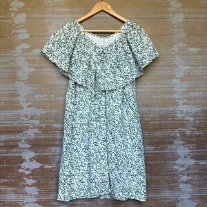 Mirth 100% Cotton Collar Mini Dress Floral Preppy Boho Minimalist Womens S